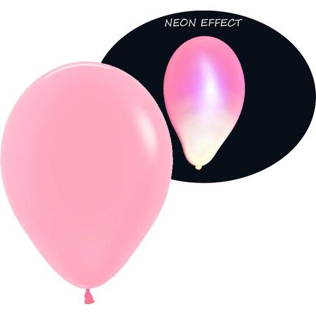Neon UV rode ballonnen - 100 stuks | UV Feest Ballonnen